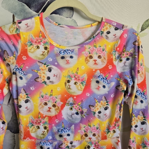 Rainbow Caticorn Cat Dress EUC - Picture 2 of 6
